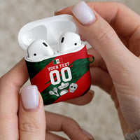 Personalized Mexico Football Jaguar Mascot AirPods Case Sugar Skull Sombrero Aztec