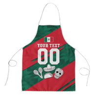 Personalized Mexico Football Jaguar Mascot Apron Sugar Skull Sombrero Aztec