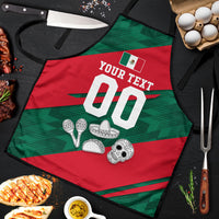 Personalized Mexico Football Jaguar Mascot Apron Sugar Skull Sombrero Aztec