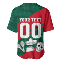 Personalized Mexico Football Jaguar Mascot Baseball Jersey Sugar Skull Sombrero Aztec