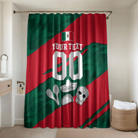 Personalized Mexico Football Jaguar Mascot Bathroom Set Sugar Skull Sombrero Aztec