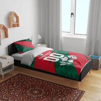 Personalized Mexico Football Jaguar Mascot Bedding Set Sugar Skull Sombrero Aztec