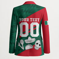Personalized Mexico Football Jaguar Mascot Blazer Sugar Skull Sombrero Aztec