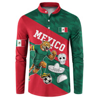 Personalized Mexico Football Jaguar Mascot Button Sweatshirt Sugar Skull Sombrero Aztec