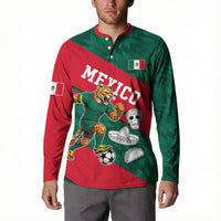 Personalized Mexico Football Jaguar Mascot Button Sweatshirt Sugar Skull Sombrero Aztec