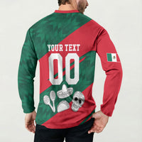 Personalized Mexico Football Jaguar Mascot Button Sweatshirt Sugar Skull Sombrero Aztec