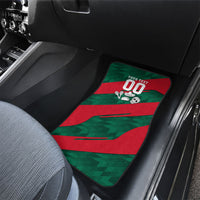 Personalized Mexico Football Jaguar Mascot Car Mats Sugar Skull Sombrero Aztec