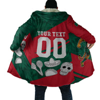 Personalized Mexico Football Jaguar Mascot Cloak Sugar Skull Sombrero Aztec