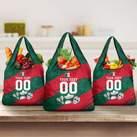 Personalized Mexico Football Jaguar Mascot Grocery Bag Sugar Skull Sombrero Aztec