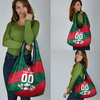 Personalized Mexico Football Jaguar Mascot Grocery Bag Sugar Skull Sombrero Aztec