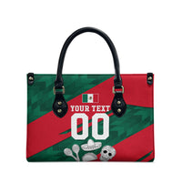 Personalized Mexico Football Jaguar Mascot Leather Bag Sugar Skull Sombrero Aztec