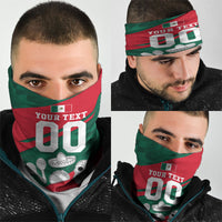 Personalized Mexico Football Jaguar Mascot Neck Gaiter Sugar Skull Sombrero Aztec