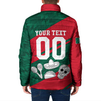 Personalized Mexico Football Jaguar Mascot Padded Jacket Sugar Skull Sombrero Aztec
