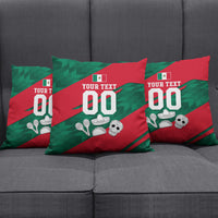 Personalized Mexico Football Jaguar Mascot Pillow Cover Sugar Skull Sombrero Aztec
