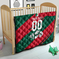 Personalized Mexico Football Jaguar Mascot Quilt Sugar Skull Sombrero Aztec