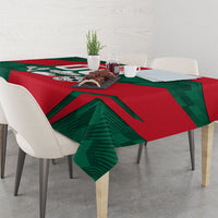 Personalized Mexico Football Jaguar Mascot Tablecloth Sugar Skull Sombrero Aztec