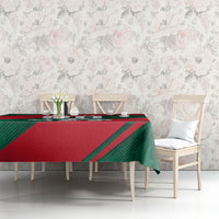 Personalized Mexico Football Jaguar Mascot Tablecloth Sugar Skull Sombrero Aztec