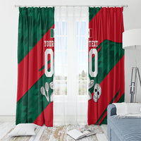 Personalized Mexico Football Jaguar Mascot Window Curtain Sugar Skull Sombrero Aztec