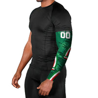 Personalized Mexico Football Arm Sleeves Jaguar Mascot Artistic Brush Stroke Texture