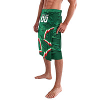 Personalized Mexico Football Lavalava Jaguar Mascot Artistic Brush Stroke Texture