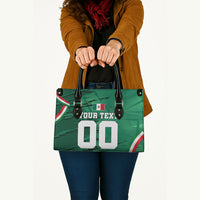 Personalized Mexico Football Leather Bag Jaguar Mascot Artistic Brush Stroke Texture