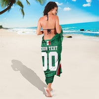 Personalized Mexico Football Sarong Jaguar Mascot Artistic Brush Stroke Texture