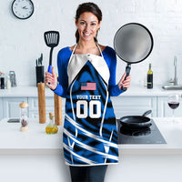 Personalized United States Soccer Apron USA Patriotic Eagle Mascot - Blue Geometric