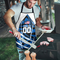 Personalized United States Soccer Apron USA Patriotic Eagle Mascot - Blue Geometric