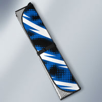 Personalized United States Soccer Auto Sun Shade USA Patriotic Eagle Mascot - Blue Geometric