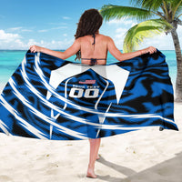 Personalized United States Soccer Sarong USA Patriotic Eagle Mascot - Blue Geometric
