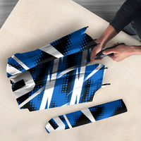 Personalized United States Soccer Umbrella USA Patriotic Eagle Mascot - Blue Geometric