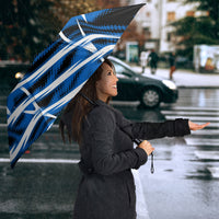 Personalized United States Soccer Umbrella USA Patriotic Eagle Mascot - Blue Geometric