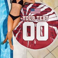 Personalized United States Soccer Beach Blanket American Eagle World Football Mascot