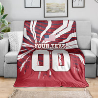 Personalized United States Soccer Blanket American Eagle World Football Mascot