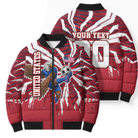 Personalized United States Soccer Bomber Puffer Jacket American Eagle World Football Mascot