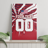 Personalized United States Soccer Canvas Wall Art American Eagle World Football Mascot