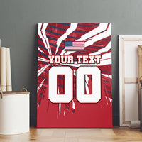 Personalized United States Soccer Canvas Wall Art American Eagle World Football Mascot
