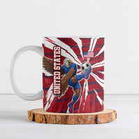 Personalized United States Soccer Ceramic Mug American Eagle World Football Mascot
