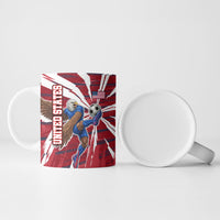 Personalized United States Soccer Ceramic Mug American Eagle World Football Mascot