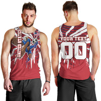 Personalized United States Soccer Men Tank Top American Eagle World Football Mascot