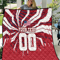 Personalized United States Soccer Quilt American Eagle World Football Mascot