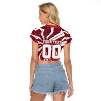 Personalized United States Soccer Raglan Cropped T Shirt American Eagle World Football Mascot