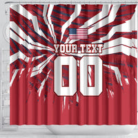 Personalized United States Soccer Shower Curtain American Eagle World Football Mascot