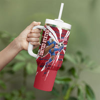 Personalized United States Soccer Tumbler With Handle American Eagle World Football Mascot