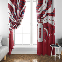 Personalized United States Soccer Window Curtain American Eagle World Football Mascot