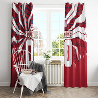 Personalized United States Soccer Window Curtain American Eagle World Football Mascot