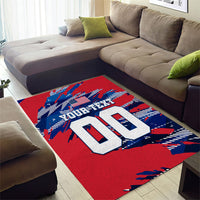 Personalized United States Soccer Eagle Area Rug American Flag Grunge Patriot Art