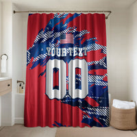 Personalized United States Soccer Eagle Bathroom Set American Flag Grunge Patriot Art