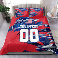 Personalized United States Soccer Eagle Bedding Set American Flag Grunge Patriot Art