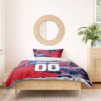 Personalized United States Soccer Eagle Bedding Set American Flag Grunge Patriot Art